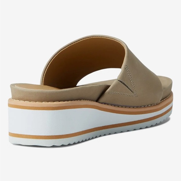 David Tate Womens Hot Taupe Nubuck Mule Wedge Sandals, size 9‎ - Picture 3 of 5